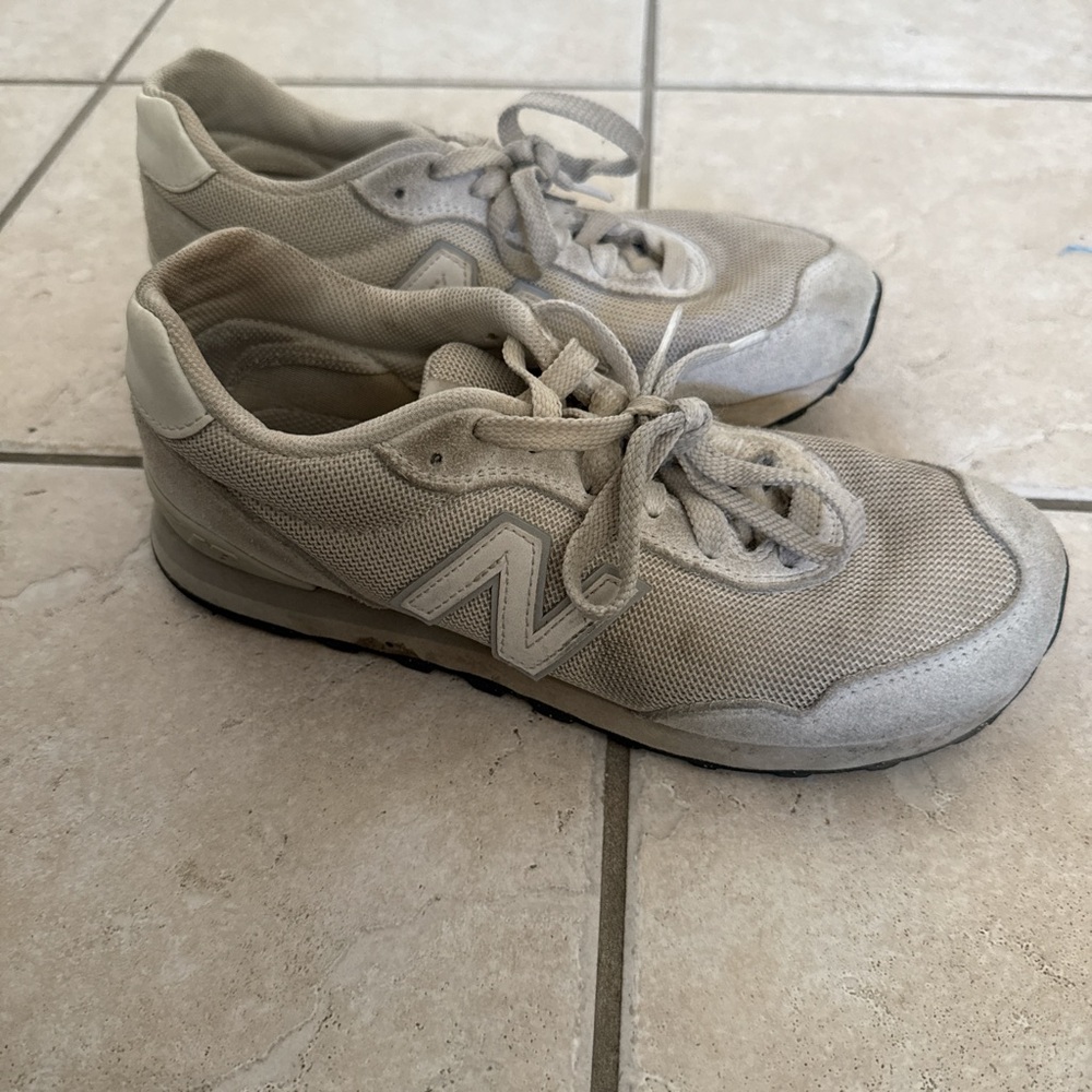New Balance Beige Sneakers with Logo